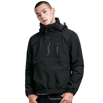 Man Outdoor Breathable Fashion Windbreaker Hiking Jacket Hooded Waterproof Jacket